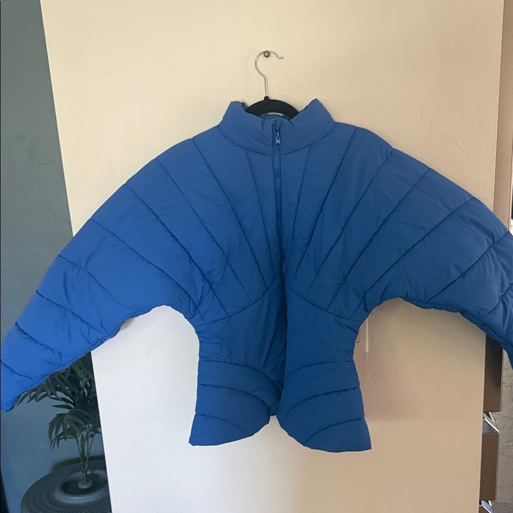 Blue Women's Ski Puffer Jacket - Lightweight Insulated Coat